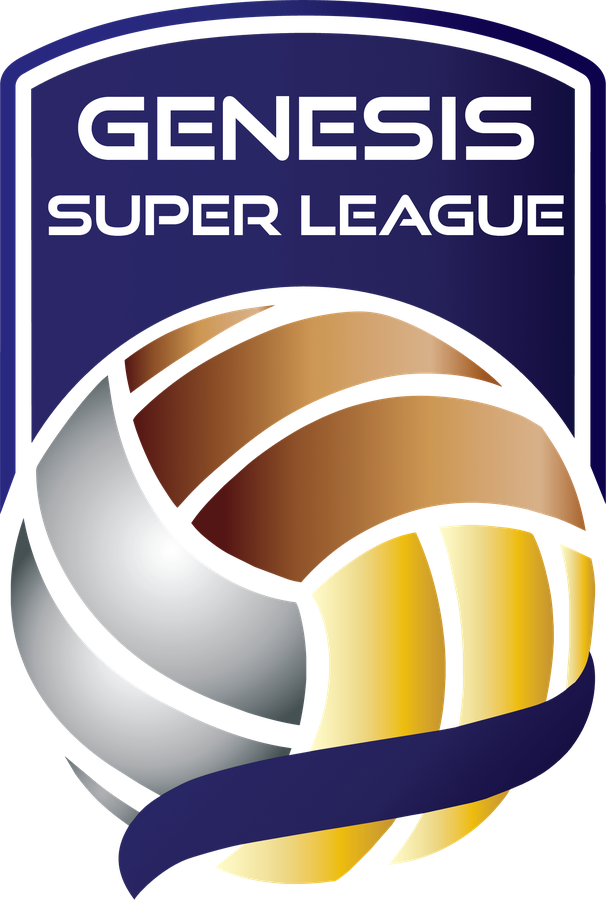 Genesis Super League shield with volleyball